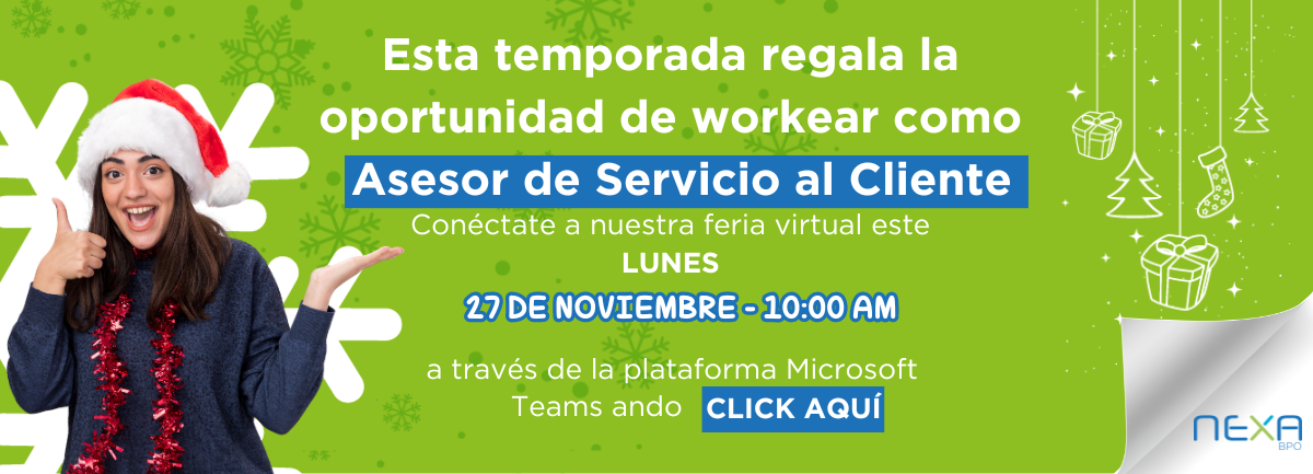 Feria Virtual de Temporada Asesor de Servicio al Cliente